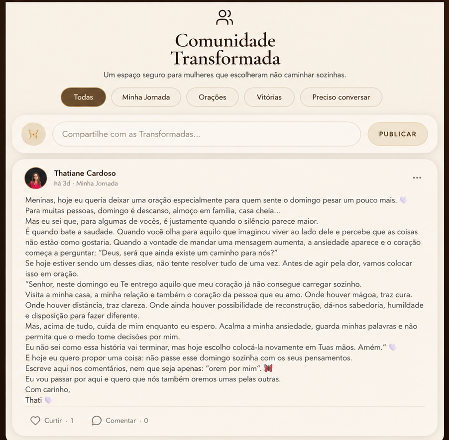 Print real da Comunidade Transformada