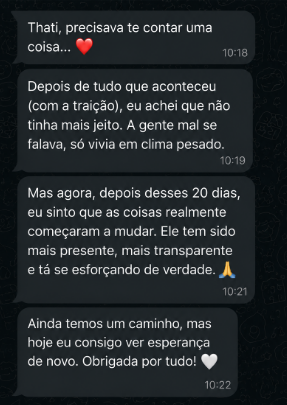 Print real de WhatsApp — quando a confiança foi ferida